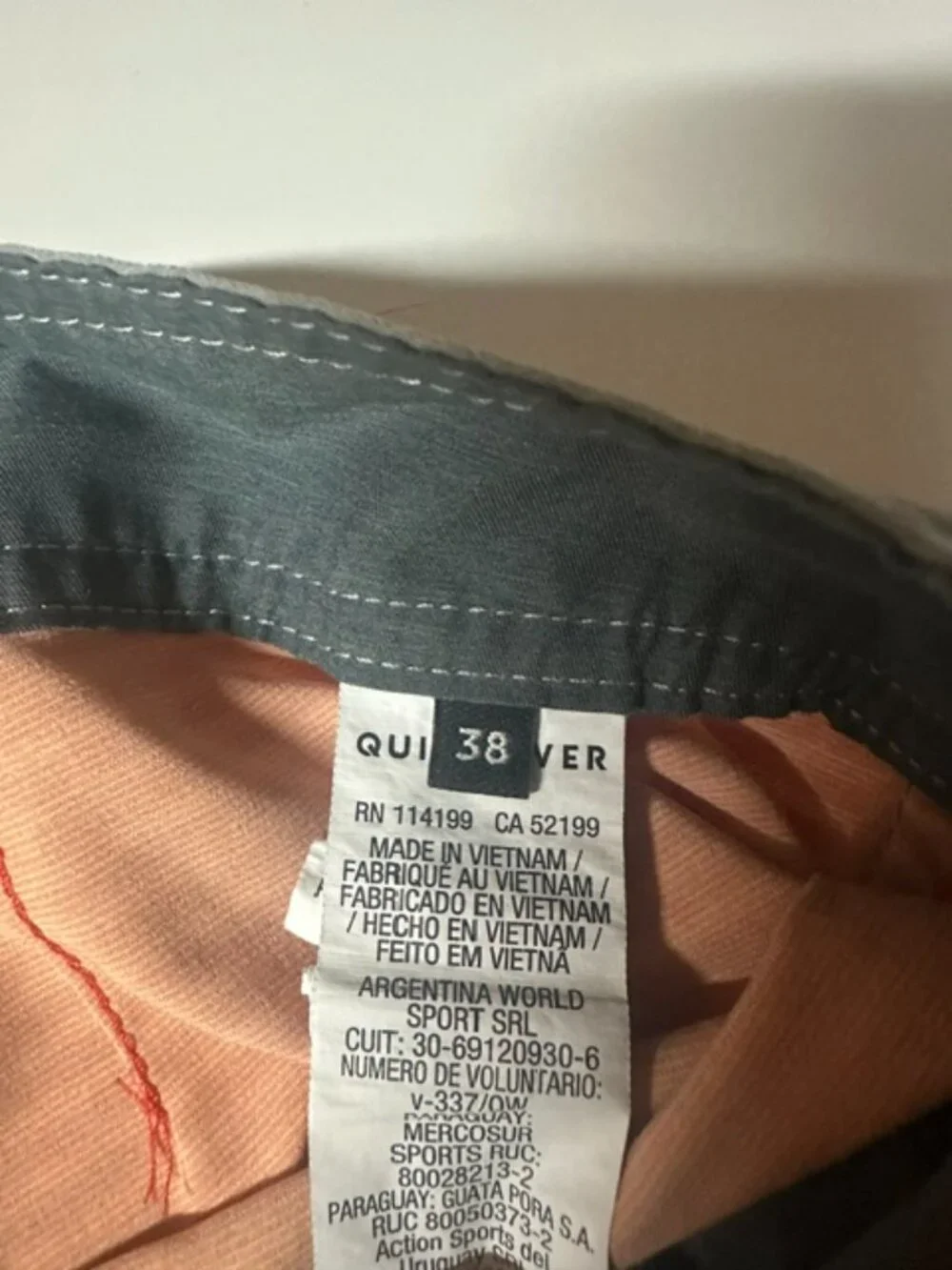 Quicksilver Mens Beach Board Shorts Size 38 DryFlight Water Repellent